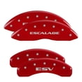 thumbnail image 1 of MGP 4 Caliper Covers Engraved Front & Rear MGP Red finish silver ch Fits select: 2004 CADILLAC PROFESSIONAL CHASSIS, 2005 CADILLAC DEVILLE, 1 of 2