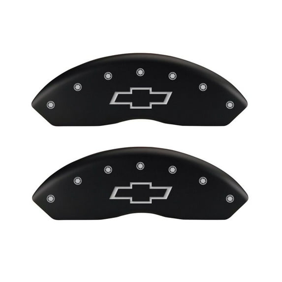 MGP 4 Caliper Covers Engraved Front & Rear MGP Red finish silver ch Fits select: 2006-2008 CHEVROLET TRAILBLAZER LS/LT, 2009 CHEVROLET TRAILBLAZER LT