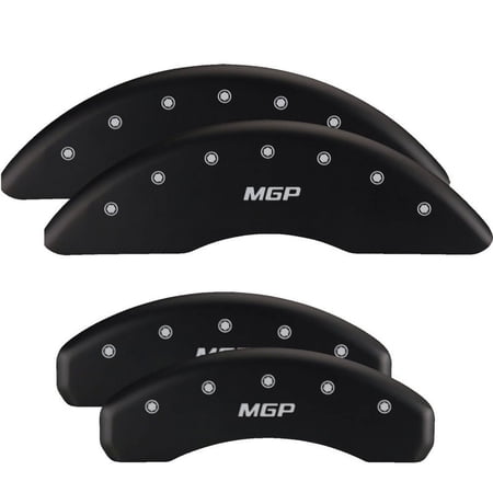 MGP 4 Caliper Covers Engraved Front & Rear MGP Red finish silver ch Fits select: 2010-2017 CHEVROLET EQUINOX LT