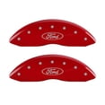 thumbnail image 1 of MGP 4 Caliper Covers Engraved Front & Rear MGP Red finish silver ch Fits select: 2013-2019 FORD F250 SUPER DUTY, 2013-2019 FORD F350 SUPER DUTY, 1 of 6