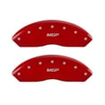 thumbnail image 1 of MGP 4 Caliper Covers Engraved Front & Rear MGP Red finish silver ch Fits select: 2016-2017,2019 SUBARU OUTBACK 2.5I LIMITED, 1 of 4