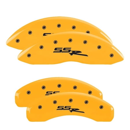MGP 4 Caliper Covers Engraved Front & Rear MGP Yellow finish black ch Fits select: 2016-2017 CHRYSLER 200 LIMITED, 2015 CHRYSLER 200 S