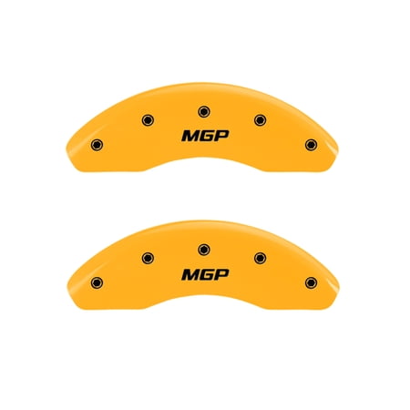 MGP 4 Caliper Covers Engraved Front & Rear MGP Yellow finish black ch Fits select: 2016-2018 AUDI TT