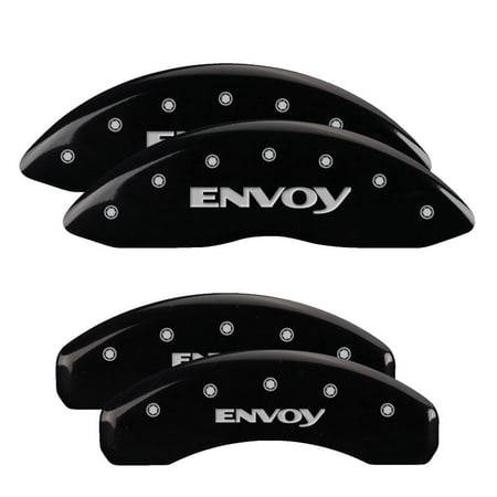 MGP 4 Caliper Covers Engraved Front & Rear MOPAR Black finish silver ch Fits select: 2008-2010,2013-2016 CHRYSLER TOWN & COUNTRY TOURING