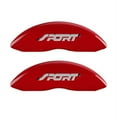 thumbnail image 1 of MGP 4 Caliper Covers Engraved Front & Rear No bolts/Sport Red finish silver ch Fits select: 2011-2019 FORD EXPLORER XLT, 1 of 6