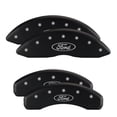 thumbnail image 1 of MGP 4 Caliper Covers Engraved Front & Rear Oval logo/Ford Matte Black finish silver ch, 1 of 2