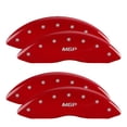 thumbnail image 1 of MGP 4 Caliper Covers Engraved Front & Rear Oval logo/Ford Red finish silver ch, 1 of 1