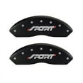 thumbnail image 1 of MGP 4 Caliper Covers Engraved Front & Rear SPORT Matte Black finish silver ch, 1 of 2