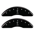 thumbnail image 1 of MGP 4 Caliper Covers Engraved Front & Rear Tiffany Snake Black finish silver ch Fits select: 2015-2018,2020 FORD MUSTANG GT, 1 of 4