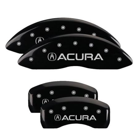 MGP 4 Caliper Covers Engraved Front & Rear Vtech Black finish silver ch Fits select: 2012 ACURA MDX ADVANCE, 2010-2011 ACURA MDX TECHNOLOGY