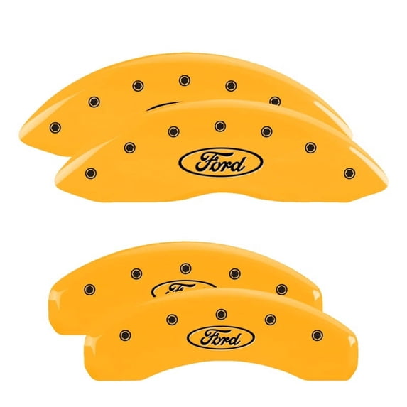 MGP Caliper Covers 10197SMG2RD Mustang Front/GT Rear Red Powder Coat Set of 4 Fits select: 2005-2009 FORD MUSTANG