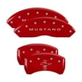 thumbnail image 1 of MGP Caliper Covers 10198SMBPRD Mustang Front/3.7 Rear Red Powder Coat Set of 4 Fits select: 2010-2014 FORD MUSTANG, 1 of 7