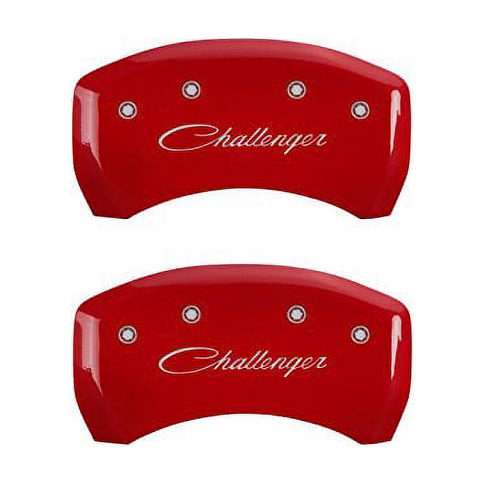 MGP Caliper Covers 12162SCLSRD Caliper Cover with Red Powder Coat Finish, (Set of 4)