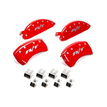 MGP Caliper Covers 12162SRT1RD R/T Logo - Red Powder Coat - Set of 4 Fits select: 2016-2019 DODGE CHARGER SXT, 2012-2019 DODGE CHALLENGER SXT