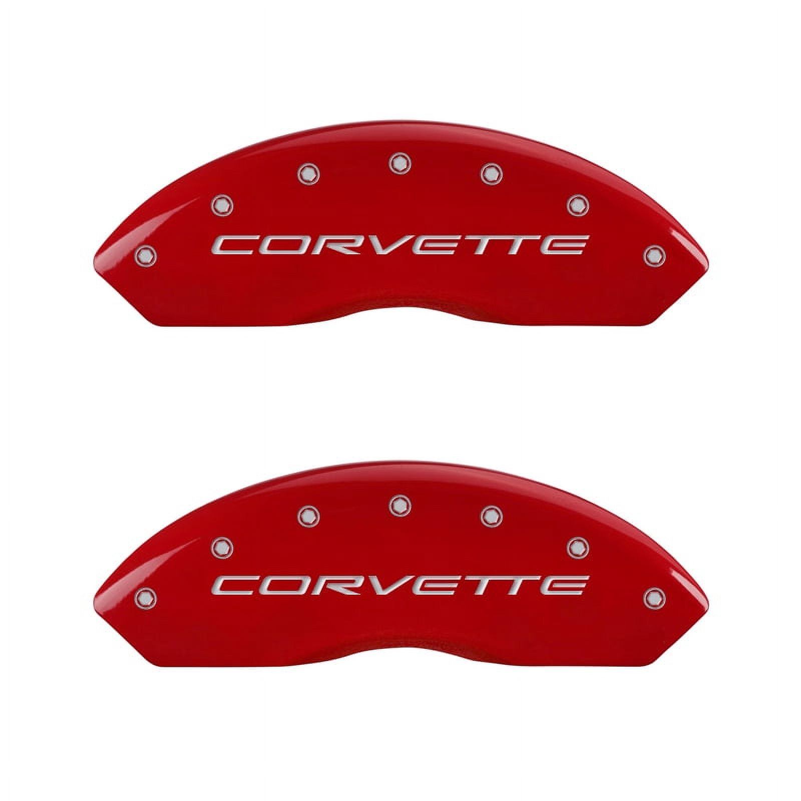 MGP Caliper Covers 13007SCV5RD Corvette Logo - Red Powder Coat - Set of 4 Fits select: 2003-2004 CHEVROLET CORVETTE, 2002 CHEVROLET CORVETTE Z06