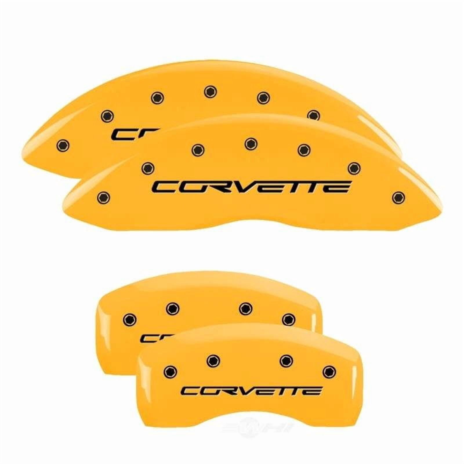 MGP Caliper Covers 13008SCV6YL Corvette Logo - Yellow Powder Coat - Set of 4 Fits select: 2005-2008 CHEVROLET CORVETTE, 2009 CHEVROLET CORVETTE GT1