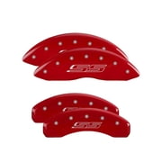 MGP Caliper Covers 14036SSS5RD SS Logo - Red Powder Coat - SS - Set of 4 Fits select 2010-2011 CHEVROLET CAMARO SS, 2012-2013 CHEVROLET CAMARO 2SS