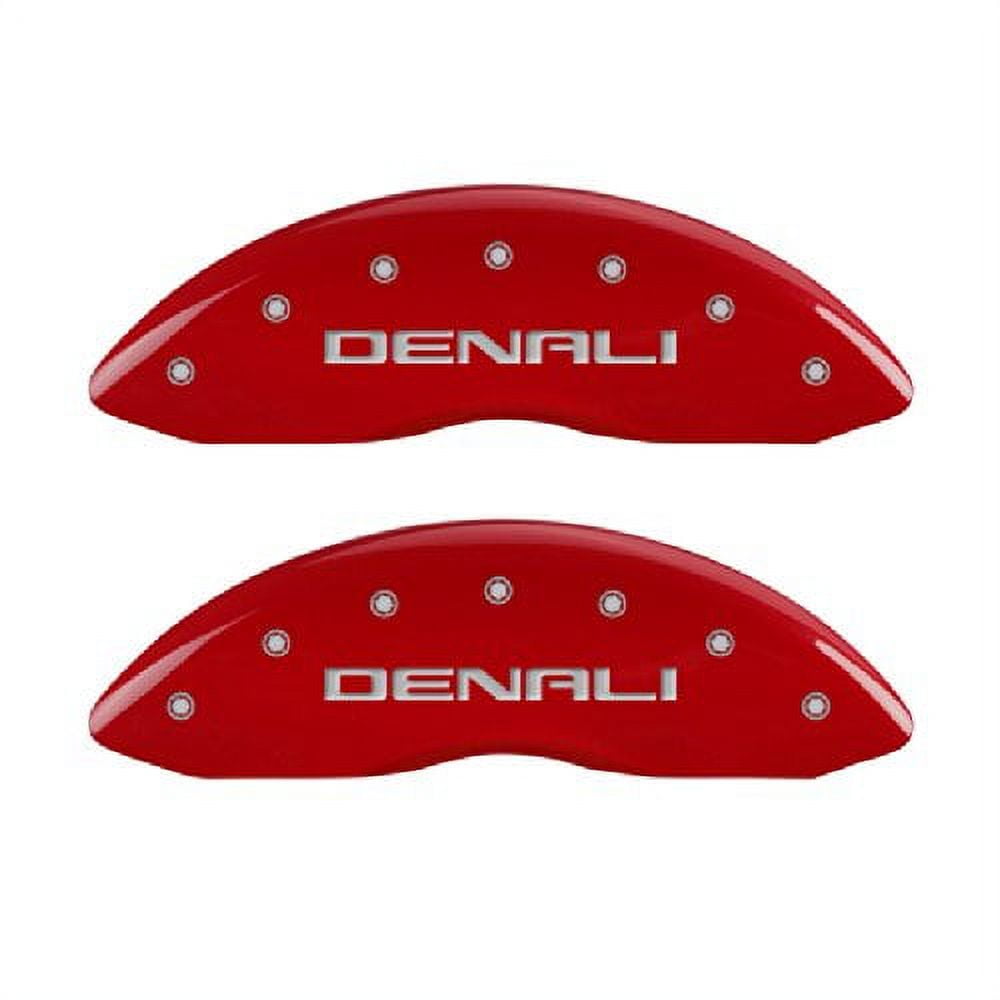 MGP Caliper Covers (34015SDNLRD) 'Denali' Engraved Front and Rear Caliper C
