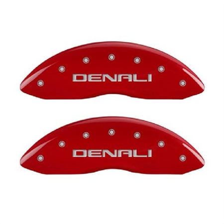 MGP Caliper Covers (34015SDNLRD) 'Denali' Engraved Front and Rear Caliper C