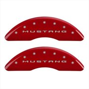 MGP Caliper Covers Mustang Red Caliper Covers - Engraved Front & Rear - Set of 4