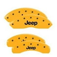 thumbnail image 1 of MGP Caliper M1M-42018SJEPY Jeep Logo Caliper Cover for 2018 Jeep Wrangler JL - Yellow, 1 of 2