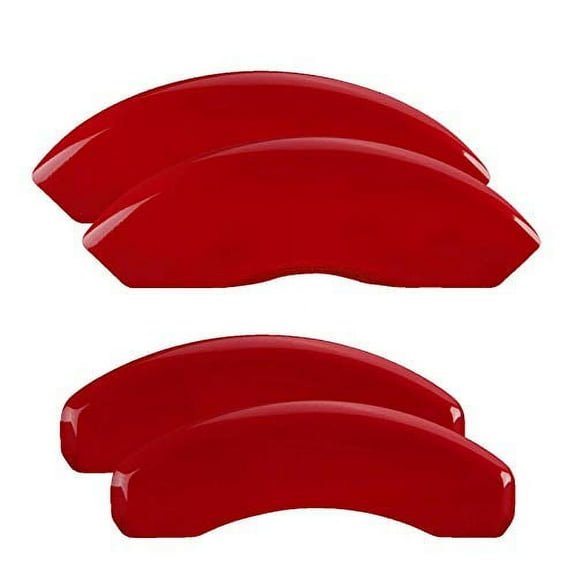 MGP Classic Caliper Covers 42020SCLCRD Red Aluminum Brake Covers Fits 2011-2019 Jeep Grand Cherokee (Set of 4)