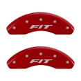 thumbnail image 1 of MGP Front set 2 Caliper Covers Engraved Front FIT Red finish silver ch Fits select: 2009-2012 HONDA FIT SPORT, 2013 HONDA FIT, 1 of 4