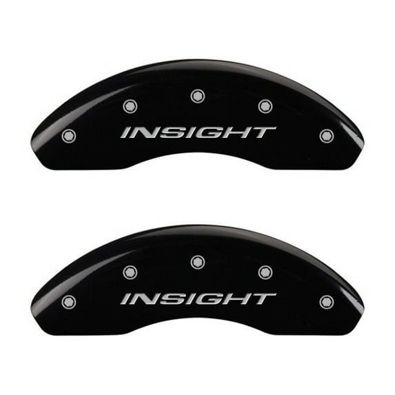MGP Front set 2 Caliper Covers Engraved Front Insight Black finish silver ch Fits select: 2010-2011 HONDA INSIGHT EX, 2012 HONDA INSIGHT