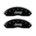 thumbnail image 1 of MGP Front set 2 Caliper Covers Engraved Front JEEP Black finish silver ch Fits select: 1998-2002 JEEP WRANGLER / TJ SPORT, 1997 JEEP WRANGLER / TJ SE, 1 of 5
