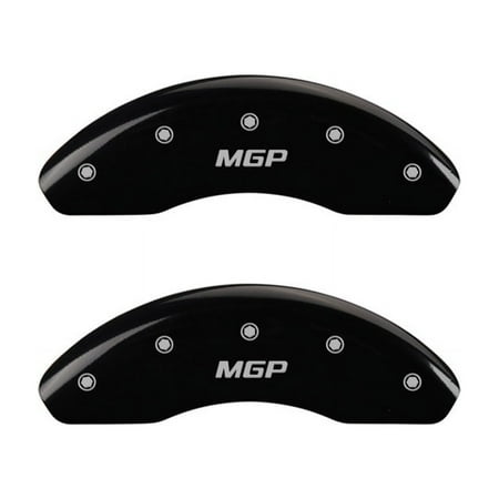MGP Front set 2 Caliper Covers Engraved Front MGP Black finish silver ch Fits select: 2009-2012 HONDA FIT SPORT, 2013 HONDA FIT