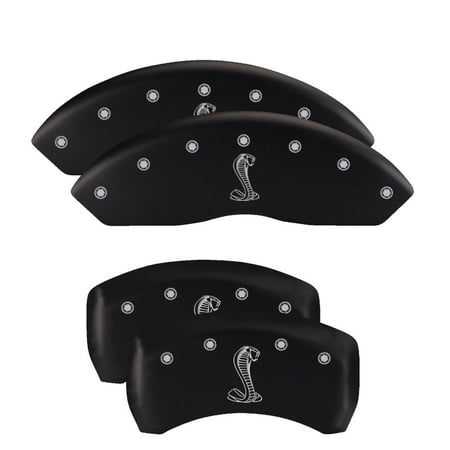 MGP Front set 2 Caliper Covers Engraved Front MGP Black finish silver ch Fits select: 2010-2013 FORD TRANSIT CONNECT XLT