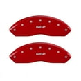 thumbnail image 1 of MGP Front set 2 Caliper Covers Engraved Front MGP Red finish silver ch Fits select: 1997-1999 CHEVROLET TAHOE K1500, 2000 CHEVROLET TAHOE C1500, 1 of 4