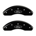 thumbnail image 1 of MGP Front set 2 Caliper Covers Engraved Front Oval logo/Ford Black finish silver ch Fits select: 2007 FORD FOCUS ZXW/S/SE/SES, 2004 FORD FOCUS SE, 1 of 5