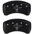 thumbnail image 1 of MGP Rear set 2 Caliper Covers Engraved Rear 2015/Bar & Pony Matte Black finish silver ch, 1 of 6