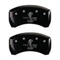 thumbnail image 1 of MGP Rear set 2 Caliper Covers Engraved Rear GT500 Shelby & Cobra Black finish silver ch Fits select: 2005-2014 FORD MUSTANG GT, 1 of 2