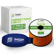 MGP SUPPLY Arborist Throw Line Kit | 9oz Throw Weight & 166ft Rope | Ultra Slick 100% Polyester Rope | Arborist Equipment For Tree Climbing