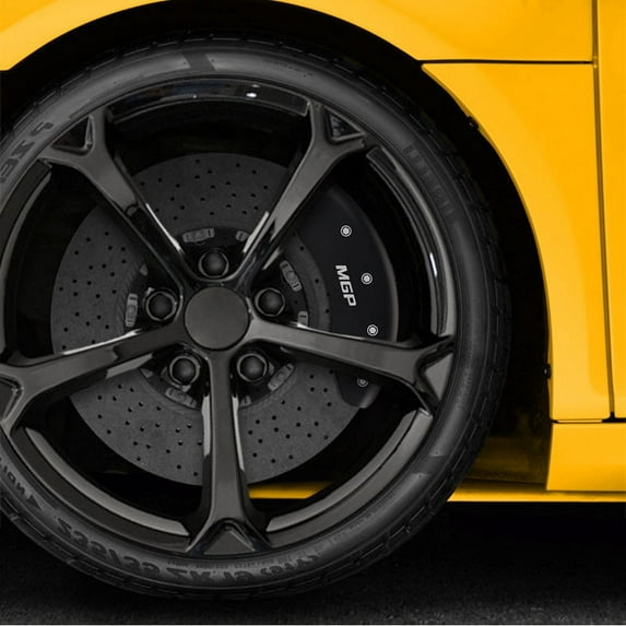 MGP Set of 4 Matte Black Caliper Covers for 2018 Chevy Equinox