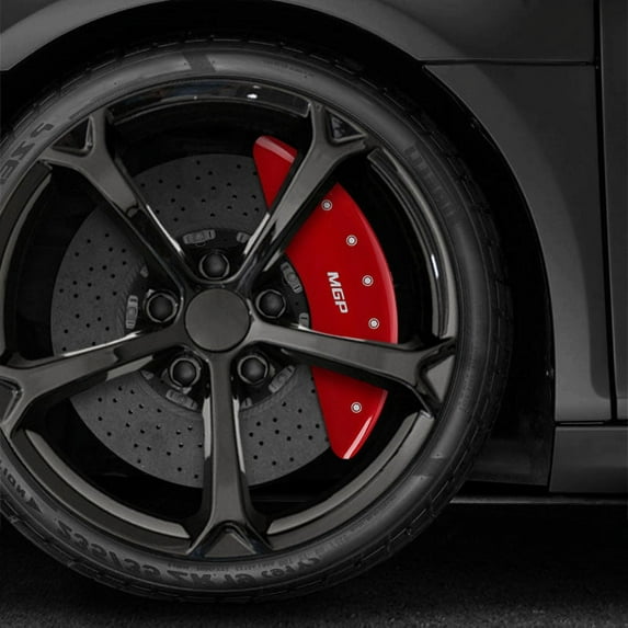 MGP Set of 4 Red Caliper Covers for 2017-2018 Mercedes-Benz C43 AMG Base