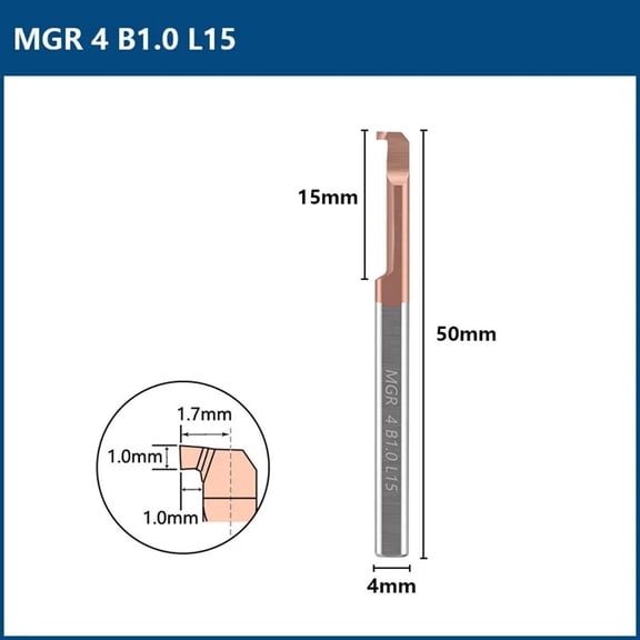 MGR Integral Internal Boring Cutter Tools CNC Carbide Micro Boring Cutter Groove MGR 4B1.0 L15
