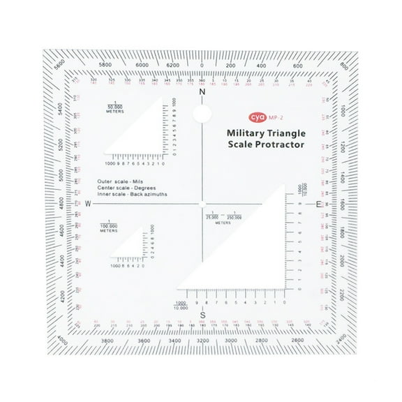 Practical Topographical Map Scale MGRS USNG Coordinate Scale for Sea/Land Navigation Adventure