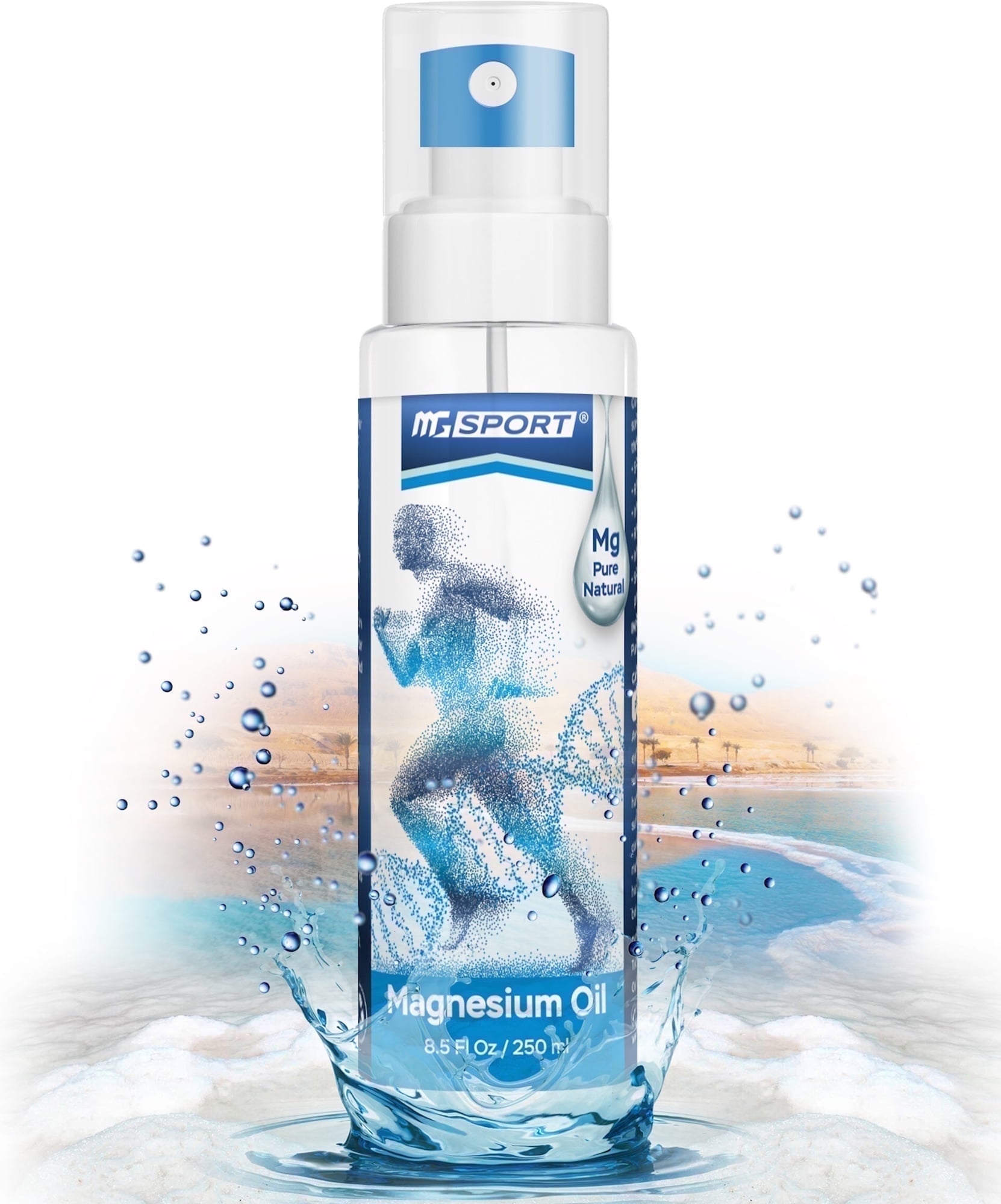 MGSPORT Magnesium Liquid Spray for Muscle Cramp, Bone & Joint Health, Sleep Support, 8.5 fl oz