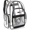 thumbnail image 1 of MGgear Clear Transparent PVC 16-Inch School Backpack with Black Trim, 1 of 7