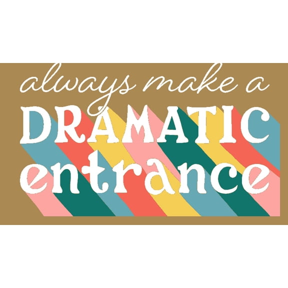 Mohawk Home Always Make a Dramatic Entrance All Weather Low Pile Indoor/Outdoor Non-Slip Doormat, Tan, 18" x 30"