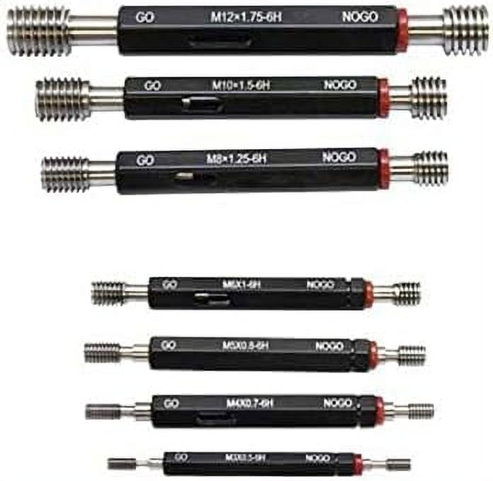 MH GLOBAL H6 Metric Thread Plug Gage Set Of 7 PC Double End GoNo Go