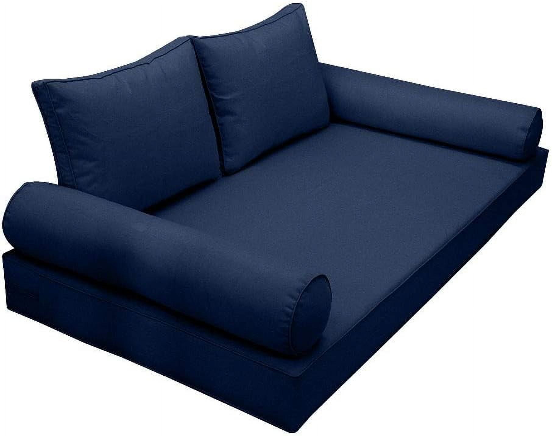 MH GLOBAL SLIPCOVER S1 Outdoor Daybed Mattress Bolster Backrest Cushion Covers Piped Trim XL