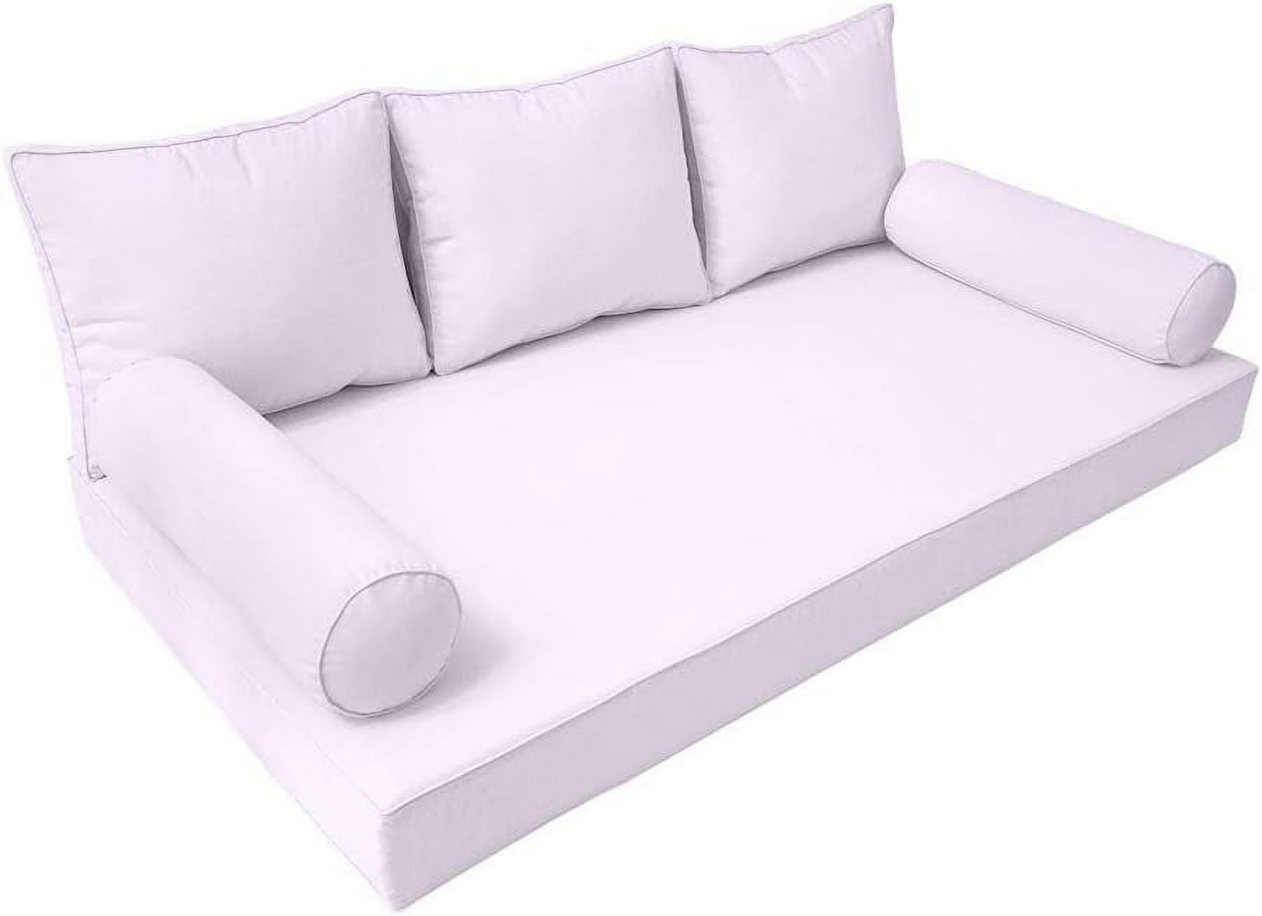 MH GLOBAL SLIPCOVER S3 Outdoor Daybed Mattress Bolster Backrest Cushion Covers Piped Trim