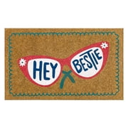 Mohawk Home Hey Bestie All Weather Low Pile Indoor/Outdoor Non-Slip Doormat, Tan, 18" x 30"