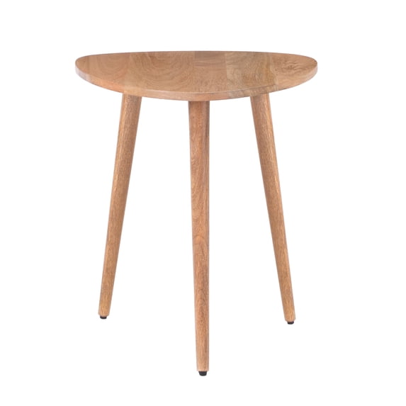 MH London Bond Solid Mango Wood Triangle End Table 18 x 20 Inch Natural