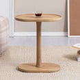 thumbnail image 1 of Crawford Solid Mango Wood C-Shape Side Table - Modern C Table for Couch & Bed, Space Saving End Table, Ergonomic Sofa Side Table, 22" Natural, 1 of 9