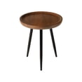thumbnail image 1 of Dilan Solid Mango Wood End Table 18 Inch Round Tray Top Walnut, 1 of 9